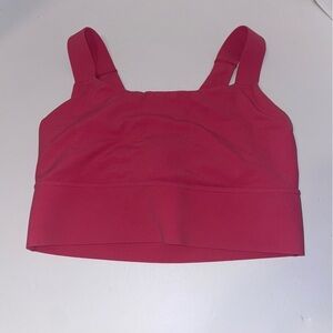 Athleta Pink Warrior Twist Longline Sports Bra Size Small